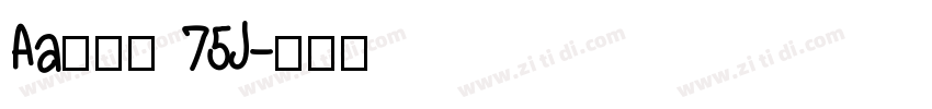 Aa灵感黑 75J字体转换